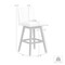 Armen Living Basila Swivel Bar Stool in Gray Oak Wood Finish with Pearl Fabric 840254332225 - alternate 4